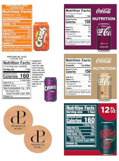 Premium Lux Beverage Care Package - (Pack of 15) Soda Variety Pack | 5 Multi Flavors Soft Drink Bundle | Assortments of Cola Cherry, Cola Vanilla, Dr. Pepper Cherry, Crush Grape and Orange. 294957416