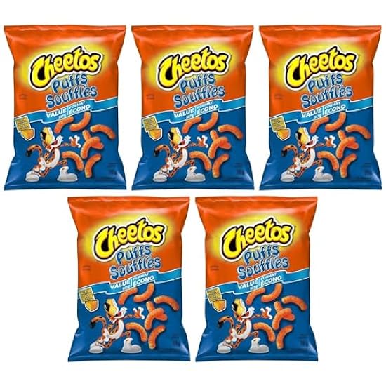 Cheetos Puffs Value Sized Bag, 390g/13.7oz (Pack of 5) 