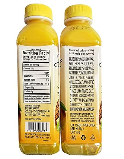 OKF Smoothie, Multi Vitamin Premium New Drink, 16.9 Fluid Ounce (Yellow Smoothie, 12 Pack) 386970015