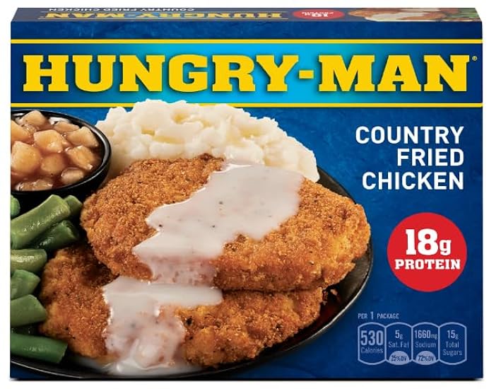 Salutem Vita- Hungry-Man Country Fried Chicken Frozen Dinner, 16 oz - Pack of 8 887554083