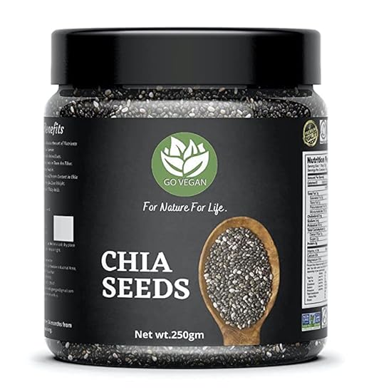 XONA Unroasted Chia Seeds - 250 Gram Jar Pack | Omega 3