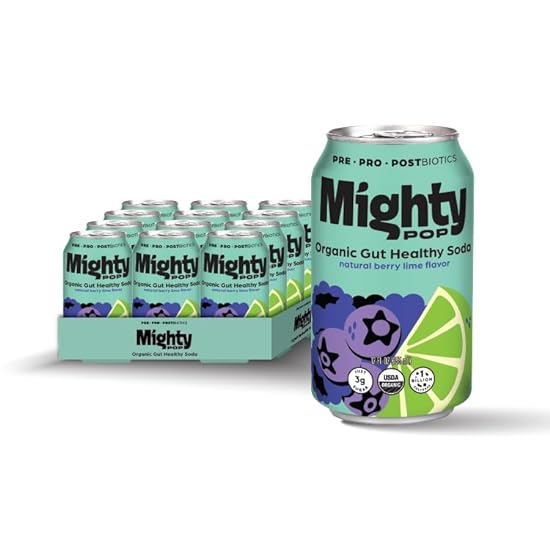 MIGHTY POP (Berry Lime Flavor | Organic Prebiotic Probi