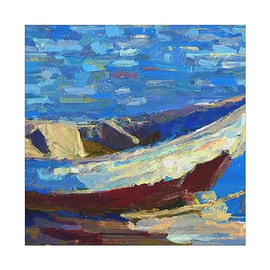 Sailboat on Turquoise - Canvas 36″ x 36″ / Premium Gall