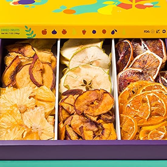 Assorted Dried Fruit Gift Basket – Snack Box of 6 Dried