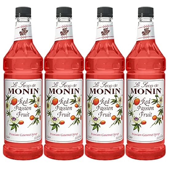 Monin Flavored Syrup, Rot Passion Fruit, 33.8-Ounce Pla