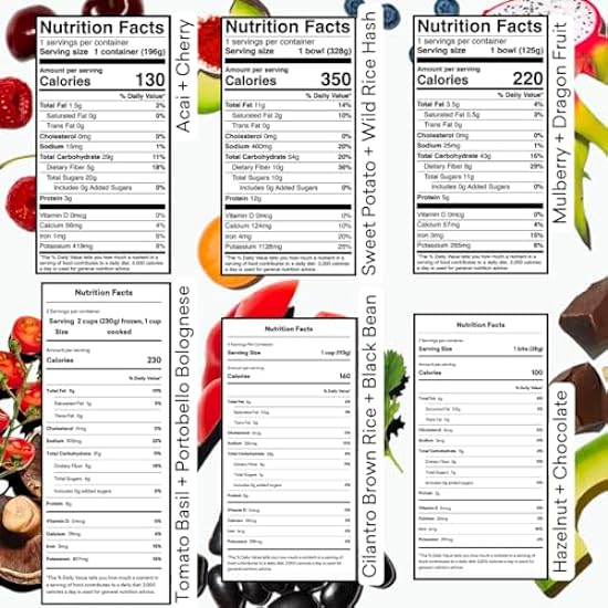 Daily Harvest - Heart Healthy Box (10 Pack), Frozen Organic Smoothies (2), Oat Bowls(2), Burrito Bowl(2), Pasta(2), Grains(1), Snack Bites(1), Fruit + Vegetables, Gluten Free, Kein Zucker Added, Vegan, Easy to Prep Snacks + Meals 289451823