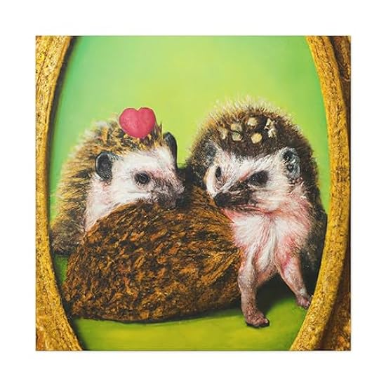 Hedgehogs in Rococo - Canvas 36″ x 36″ / Premium Galler