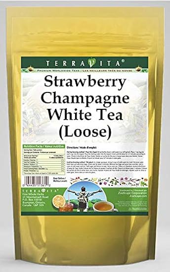 Strawberry Champagne Weiß Tee (Loose) (4 oz, ZIN: 538710) - 2 Pack 846373950