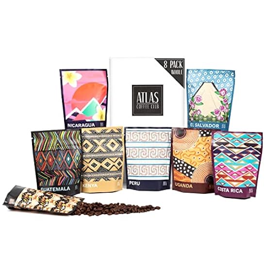 Atlas Kaffee Club x TCHO, Schokolade and Kaffee Sampler, Gift Set for Him and Her, 12-Pack Variety Box of the World’s Best Single Origin Kaffees and Schokolades, Whole Bean 662095775