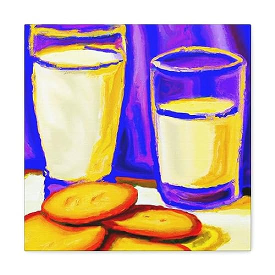 Milk and Cookie Fauvism - Canvas 16″ x 16″ / Premium Ga