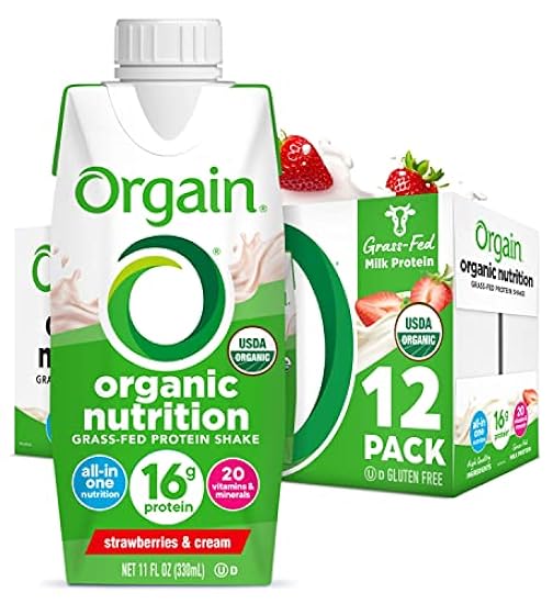 Orgain Organic Nutritional Protein Shake, Strawberries 