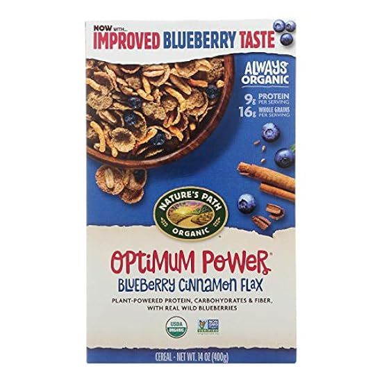 Nature´s Path Organic Optimum Power Flax - Soy & Blauberry Cereal - 14 oz 981655367
