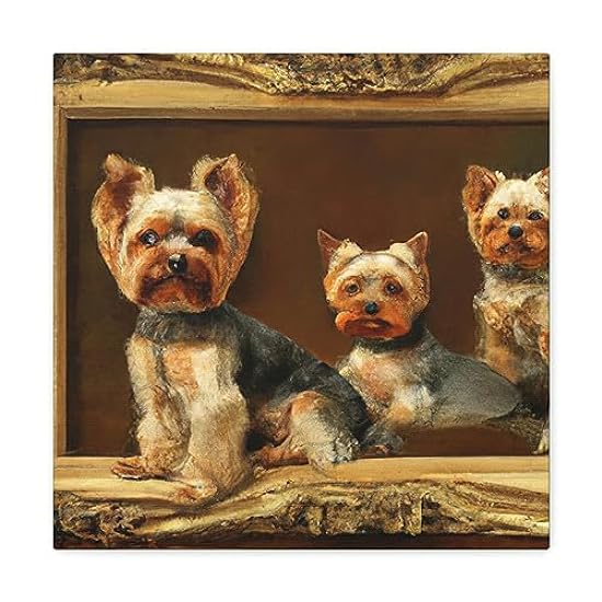 Yorkshire Terrier Symmetry - Canvas 16″ x 16″ / Premium