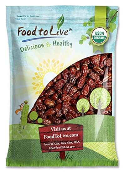 Organic Medjool Dates, 15 Pounds – Non-GMO, Whole Dried Dated with Pits, Large Size, Unsweetened, Unsulphured, Vegan, Sirtfood, Bulk. Good Source of Potassium, Magnesium, and Dietary Fiber. 941708657