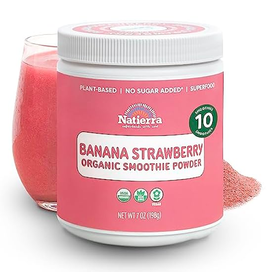 NATIERRA Banana Strawberry Organic Smoothie Powder | US