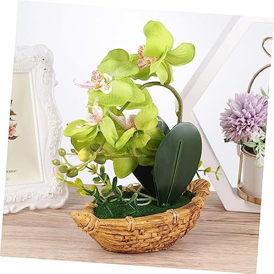 ABOOFAN 3pcs Artificial Flowers Household Decor Office Decor Phalaenopsis Decor for Home Gifts for Factories Balcony Decor Orchid Flowerpot The Gift Plant Fake Flowerpot 778116042