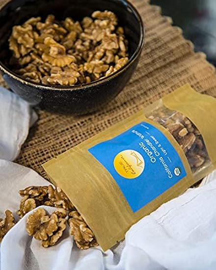 True California Organic Chandler Walnuts (2 LB) Raw, Shelled Halves and Pieces - Healthy Snacks, Vegan & Gluten Free - Natural Whole Foods & Pantry Staples 868084064