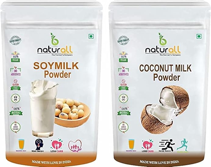 Alpha B Naturall Pack of 2 SOYA Milk Powder and Coconut