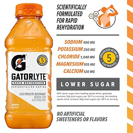 Gatorlyte Rapid Rehydration Electrolyte Beverage, 3 Flavor Variety Pack, 20 Fl Oz (Pack of 12) 725974683