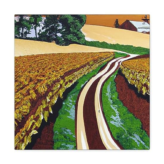 Tranquil Country Road. - Canvas 16″ x 16″ / Premium Gal