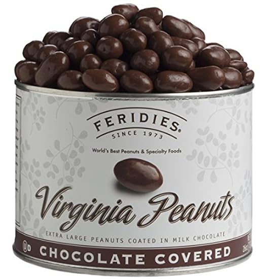 FERIDIES Milk Schokolade Covered Super Extra Large Virginia Peanuts - 26oz Tin 417456972