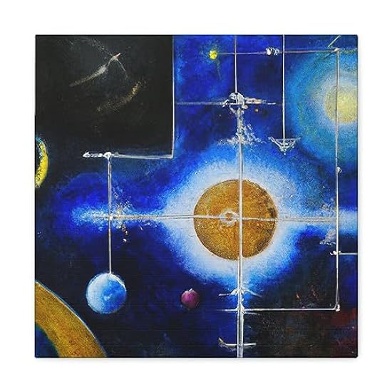 Starry Night Sky Map - Canvas 16″ x 16″ / Premium Galle