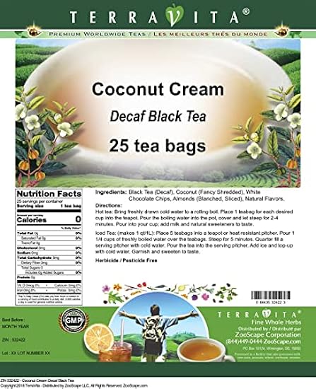 Coconut Cream Decaf Schwarz Tee (25 Teebeutel, ZIN: 532422) - 2 Pack 106791991