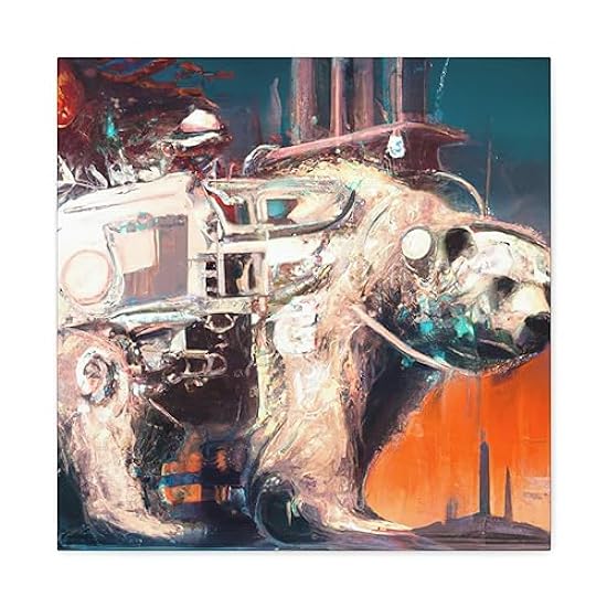 Polar Bear Mechanical Maker - Canvas 20″ x 20″ / Premium Gallery Wraps (1.25″) 831123413