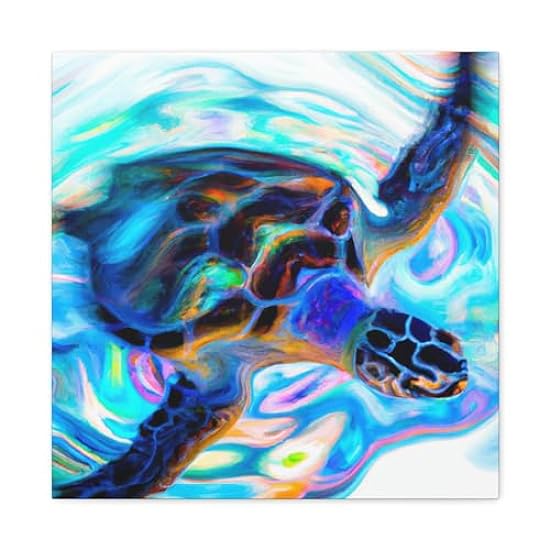 Sea Turtle Mural. - Canvas 16″ x 16″ / Premium Gallery Wraps (1.25″) 554726951