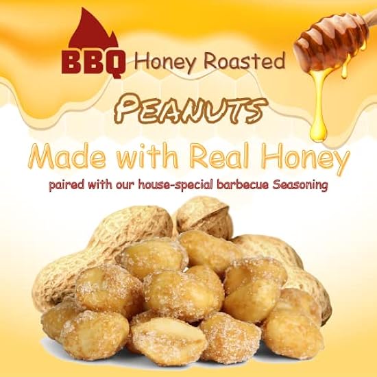BBQ Honey Roasted Peanuts by It´s Delish, 10 lbs Bulk | Gourmet Peanut Nuts in Honey Sugar Coating and Barbecue Seasoning, Sweet & Savory Nut Snack - Vegan, Kosher Parve 880061055