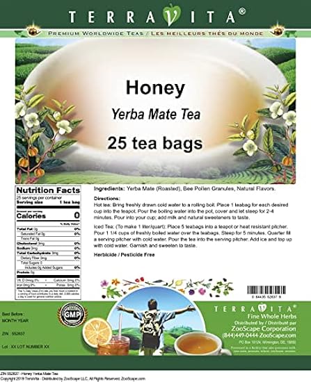 Honey Yerba Mate Tee (25 Teebeutel, ZIN: 552837) - 3 Pack 244683827