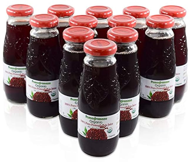 100% Pomegranate Juice - 12 Pack ,6.76Fl Oz - USDA Orga