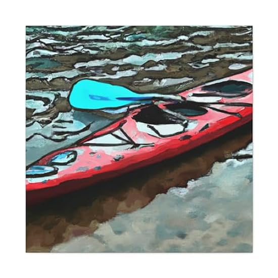Kayaking Through Time. - Canvas 36″ x 36″ / Premium Gal
