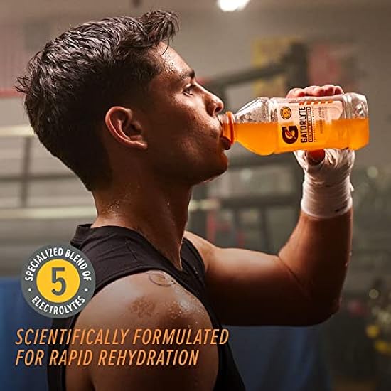 Gatorlyte Rapid Rehydration Electrolyte Beverage, Orange, 20oz Bottles (12 Pack) 588363394