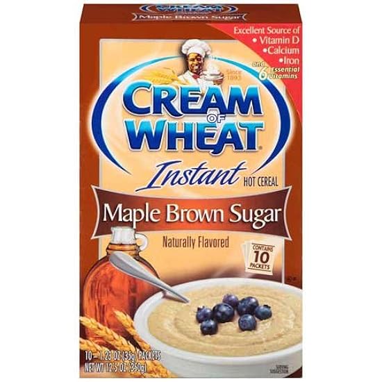 B and G Cream of Wheat Instant Maple Brown Sugar Hot Ce