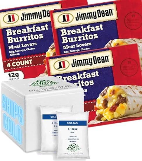 Salutem Vita - Jimmy Dean Meat Lovers Frühstück Burritos, 17 Oz - Pack of 3 713149184