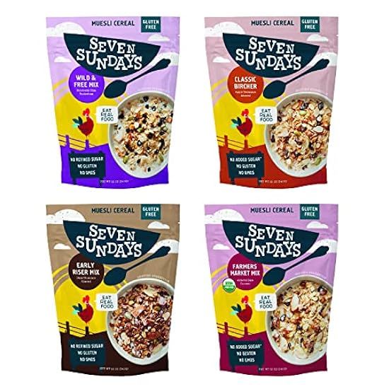 Seven Sundays Muesli Cereal Variety Pack - 4 Count, 12 
