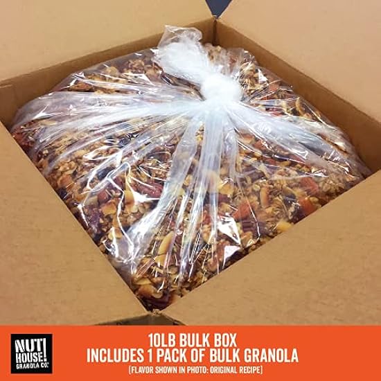NutHouse! Granola Company - Premium Blauberry Crumble Granola | Certified Gluten-Free, Non-GMO, Kosher | Vegan, Soy-Free | 10 lb. Bulk Beutel (1-Pack) 329991928