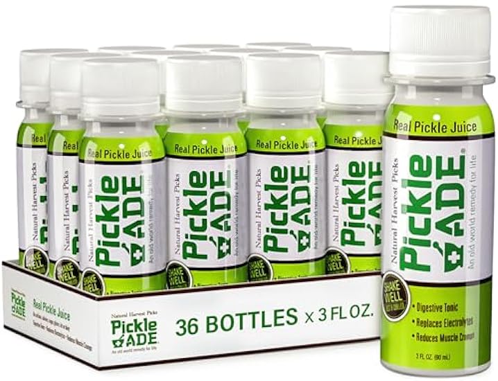 PickleAde Real Pickle Juice Shots with Turmeric, 3oz (3