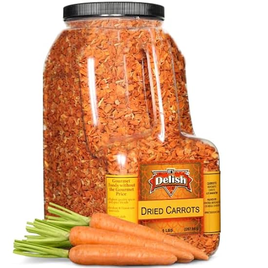 Dried Carrots by Its Delish, 5 lbs Bulk Restaurant Gall