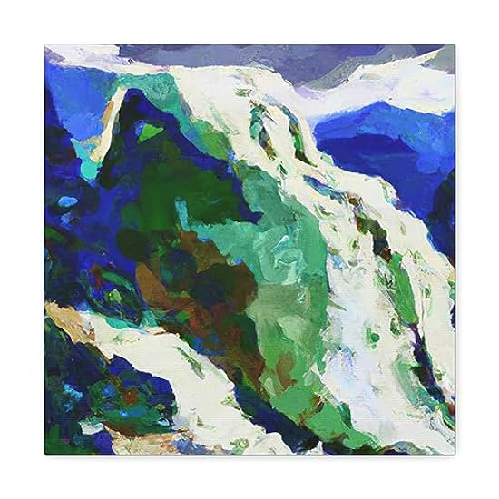 Frozen Glacier Sunset - Canvas 16″ x 16″ / Premium Gall