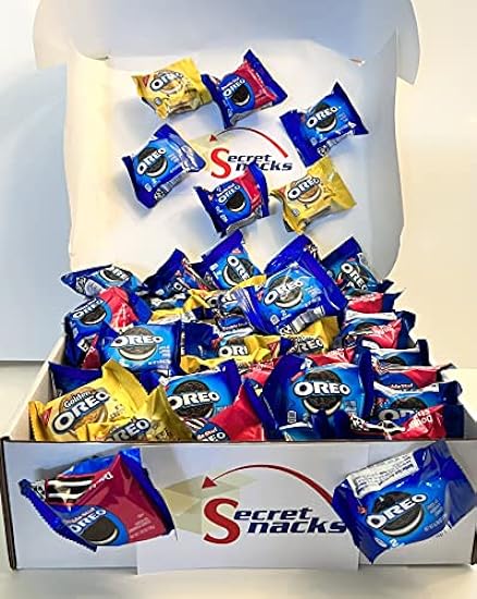 Sandwich Cookie Variety Snack Box Assortment, 120 Cookies! Perfect for Home or Office or On-the-Go. The Ultimate Sweet Care Package! 60 Individually Wrapped Packs. 357148350