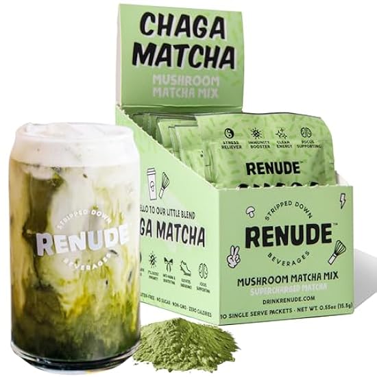 Renude Chaga Matcha - Ceremonial Grade Matcha Superfood