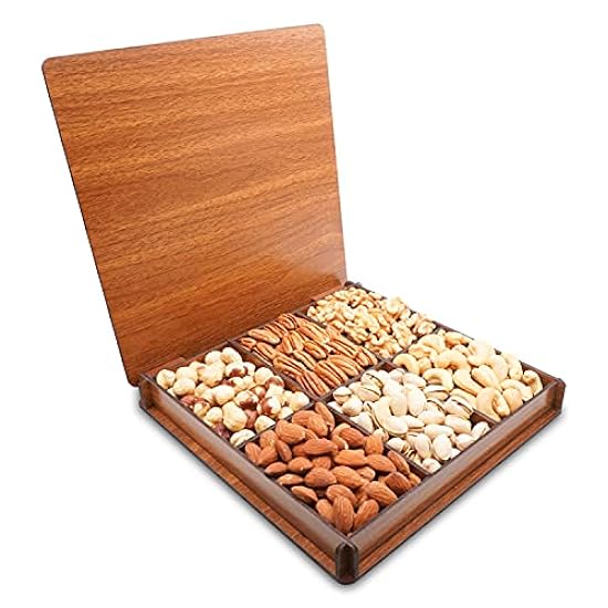 Wood Gift Basket, Gourmet Gift Baskets Family, Business | Corporate Gift – Healthy Mixed Nuts Fresh Gift, Birthday Sympathy – Mom, Dad | Box Business Customer – Corporate Gift for Clients 555950498