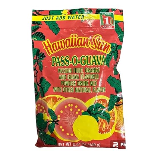 Hawaiian Sun Pass-O-Guava Powder Drink Mix - Taste the Tropics – 4.4 Oz (pack of 3) 581771941