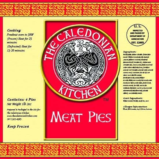 Caledonian Kitchen, Traditional Scottish Meat Pies (Pack of 24) 856551491