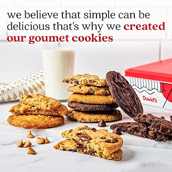 David´s Cookies 2lbs Assorted Flavors Fresh Baked Gourmet Cookies Gift Tin - Handmade with Premium Ingredients, All Natural, No Preservatives - Great Gift For All Occasions 342862542