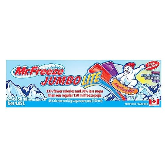 Mr. Freeze Jumbo Lite Freeze Pops, 27ct x 150ml/5 fl. o