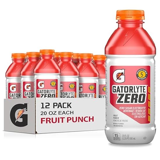 Gatorlyte Zero, Fruit Punch, Zero Sugar Hydration, 20 F