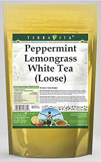 Peppermint Lemongrass Weiß Tee (Loose) (4 oz, ZIN: 5333